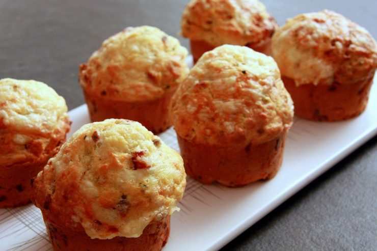 Muffin de queijo e Bacon